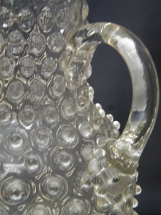 #1763 Large Victorian "Hobnail" Blown Glass Water Jug by Hobbs & Brukunier (U.S.A.), circa 1886  **SOLD**  October 2019