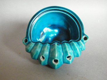 #1616  Rare 18th Century Turquoise Glazed Bat Form Censer -  Price on Request 售价待询