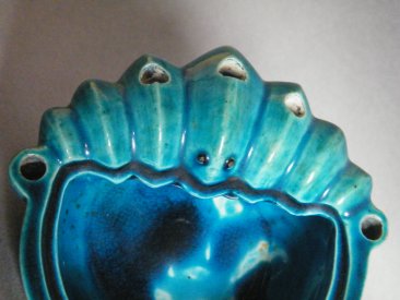 #1616  Rare 18th Century Turquoise Glazed Bat Form Censer -  Price on Request 售价待询