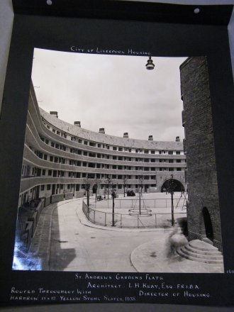 #1798  City of Liverpool Housing St Andrews Gardens Flats Original 1935 Photograph