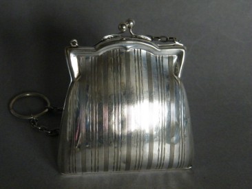 #0717 Silver Plated Ladies Evening Purse, circa 1900-1930 **SOLD**