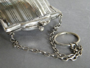 #0717 Silver Plated Ladies Evening Purse, circa 1900-1930 **SOLD**