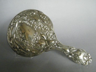 #0902 Art Nouveau Ladies Hand Mirror, circa 1890-1910 **SOLD**