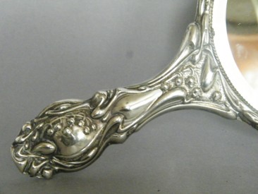 #0902 Art Nouveau Ladies Hand Mirror, circa 1890-1910 **SOLD**