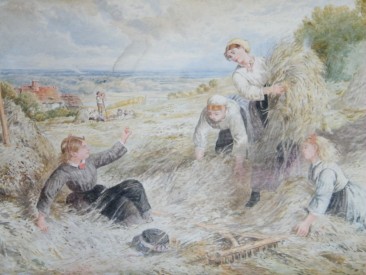 #1515  Victorian Watercolour Painting by Myles Birket Foster R.W.S. c1875  **Price on Request**