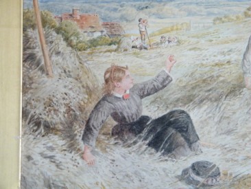 #1515  Victorian Watercolour Painting by Myles Birket Foster R.W.S. c1875  **Price on Request**