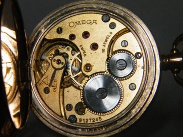 #1233 Gentleman's Omega Hunter Pocket Watch, circa 1926 **SOLD**