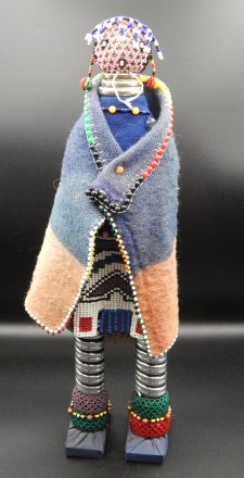 #1876 Large (42cm) Doll "Ndebele  Woman  from South Africa, circa 1950 - 1970  **SOLD** December 2025