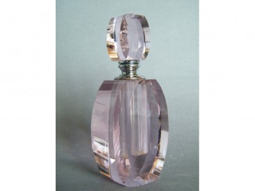 #0388 Art Deco Style Pink Crystal Scent Bottle **SOLD**