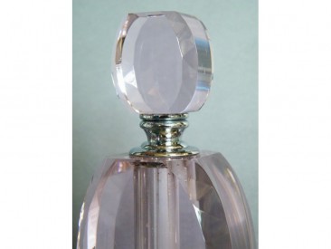 #0388 Art Deco Style Pink Crystal Scent Bottle **SOLD**