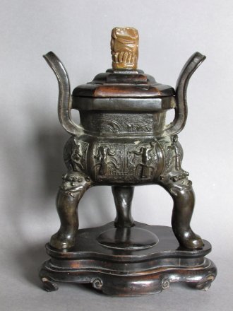 #1754  Rare Chinese Ming Dynasty Bronze "Immortals" Censer  (1368-1644) **Price on Request**