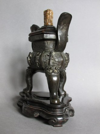 #1754  Rare Chinese Ming Dynasty Bronze "Immortals" Censer  (1368-1644) **Price on Request**