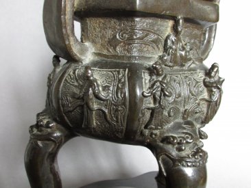 #1754  Rare Chinese Ming Dynasty Bronze "Immortals" Censer  (1368-1644) **Price on Request**