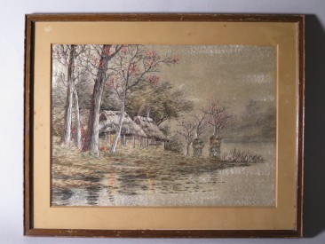 #1643  Silk Embroidered picture from Japan  **Sold**   April 2018