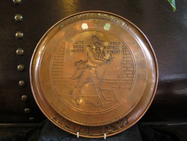 #1619   Johnnie Walker Scotch Whisky Copper Pub Tray, circa 1920s **SOLD** October 2017