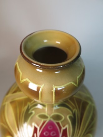 #1293  Tube Lined Secessionist Style Art Nouveau Vase by Royal Bonn, Germany circa 1904 **SOLD** Summer 2017