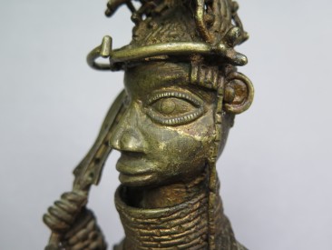 #1542  Benin Bronze Guardian Figure from Nigeria, circa 1920-1960  **SOLD** July 2018