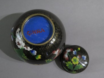 #1530  Cloisonne Enamel Jar from China, circa 1890-1910  **SOLD**