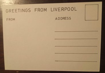 #1854 1973 Engraving "Landing Stage Liverpool 1928" Postcard