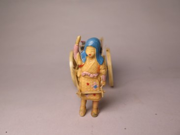 #1574  Early Plastic Celluloid Flower Seller from Japan, circa 1920-1940 **SOLD** May 2017