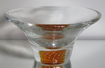 #1649  Cased Lead Crystal Bowl by Thomas Webb, circa 1950s    **Sold** January 2018