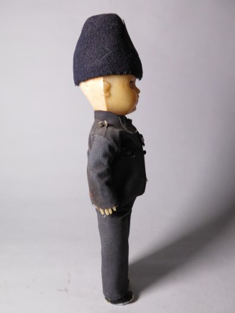 #1543  Plastic Policeman Doll, circa 1940s - 1950s  **SOLD** through our Liverpool shop March 2017