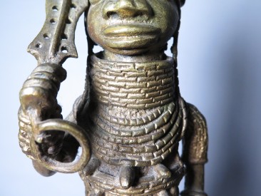 #1542  Benin Bronze Guardian Figure from Nigeria, circa 1920-1960  **SOLD** July 2018