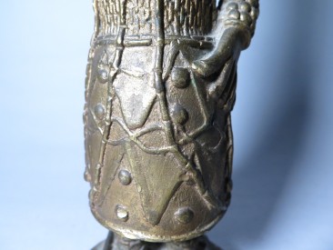 #1542  Benin Bronze Guardian Figure from Nigeria, circa 1920-1960  **SOLD** July 2018