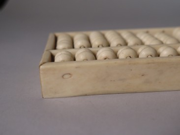 #1593  Carved Bone Abacus from China, 1953 or earlier