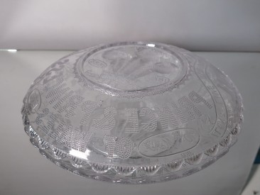 #1581  Antique Royal Commemorative Glass Bowl - Silver Wedding Prince & Princess Wales March 10th 1888  **SOLD** 2017