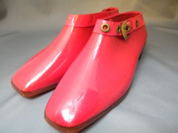 #0102 Rare Pair of Red 1960s Mary Quant Designed " Quant Afoot" Ankle Boots - Unused   **Sold** to New York - March 2014 售至纽约 - 2014年3月