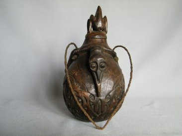 #1811  Early 20th Century Dayak Hunter's Water Bottle