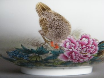 #1145  Extremely Fine Chinese Eggshell Porcelain Bowl by Wang Yijun (1904-1989) **Price on Request 售价待询 **