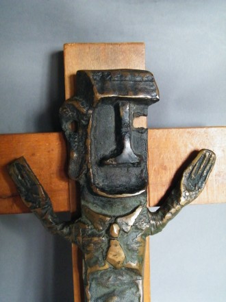 #0355 Rare Arthur Dooley Bronze "Crucifixion" Sculpture, circa 1960s **PRICE ON REQUEST** 售价待询