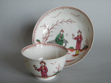 #1618  Liverpool Porcelain (Shaws Brow) Tea Bowl and Saucer, circa 1790