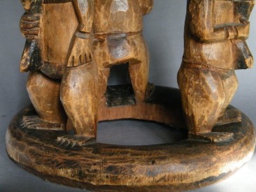 #0245  Late 19th or early 20th Century Carved African Stool from Cameroon