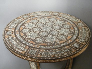 #1189  Art Deco Mother of Pearl Inlaid Table from Syria, circa 1920 - 1940  **SOLD** October 2019