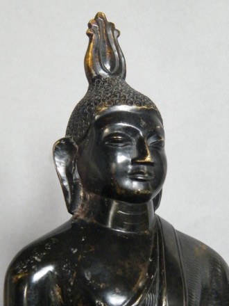 #0849  Rare 18th/19th Century Seated Bronze Buddha from Sri Lanka  **Price on Request**