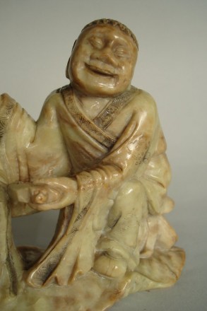 #0326  Rare 17th Century Chinese Soapstone Carving 'Hehe Erxian' **Sold** to Taiwan - May 2011 售至台湾 - 2011年5月