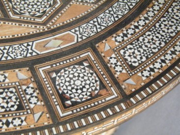 #1189  Art Deco Mother of Pearl Inlaid Table from Syria, circa 1920 - 1940  **SOLD** October 2019