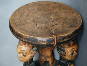 #0245  Late 19th or early 20th Century Carved African Stool from Cameroon