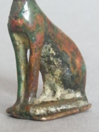 #1724  Small Ancient Egyptian Bronze Cat, Late Dynastic Period (664 - 332 BC)  **Sold**  August 2018