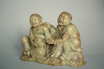 #0326  Rare 17th Century Chinese Soapstone Carving 'Hehe Erxian' **Sold** to Taiwan - May 2011 售至台湾 - 2011年5月