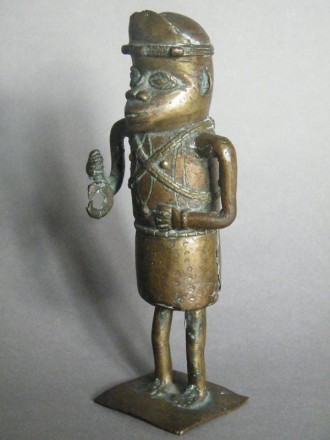 #1138  19th or Early 20th Century Benin Bronze Figure