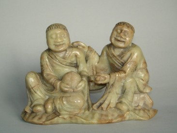 #0326  Rare 17th Century Chinese Soapstone Carving 'Hehe Erxian' **Sold** to Taiwan - May 2011 售至台湾 - 2011年5月