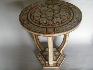 #1189  Art Deco Mother of Pearl Inlaid Table from Syria, circa 1920 - 1940  **SOLD** October 2019