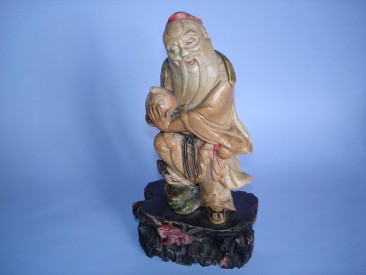 #0111 19th Century Chinese Soapstone Carving Shou Xing **Sold** November 2008 已售出 - 2008年11月