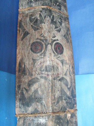 #1149 Large Dayak Headhunter's War Shield from Borneo, circa 1850-1920  **Price on Request**
