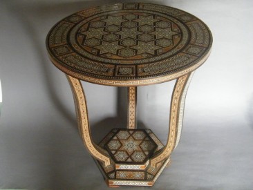 #1189  Art Deco Mother of Pearl Inlaid Table from Syria, circa 1920 - 1940  **SOLD** October 2019