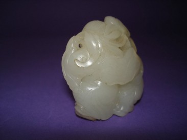 #0104 Chinese White Jade Carving of the Hehe Erxian, Qianlong Reign (1736-1795) **Sold** to China November 2007  售至中国 - 2007年11月